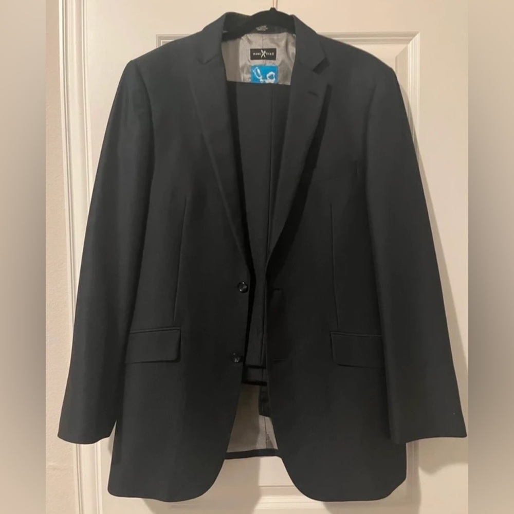Black Men's Two-Button Blazer